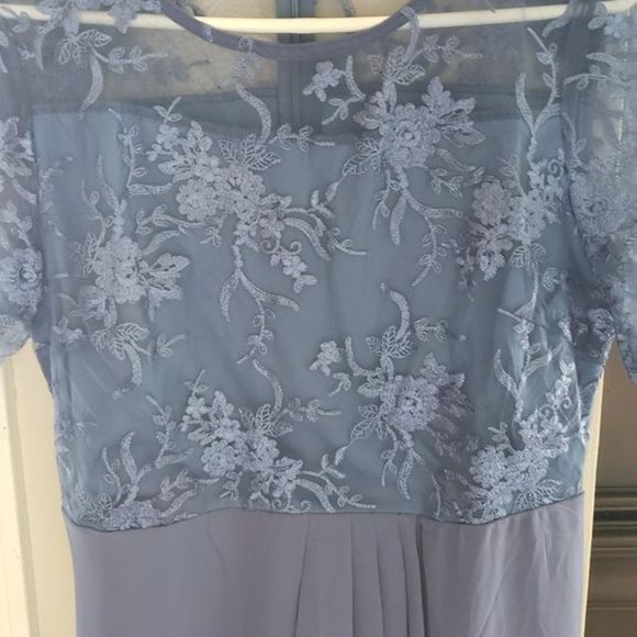 Womens Smokey Navy Blue Dressy Dress Wedding Party size XL, 12-14 - Picture 5 of 6